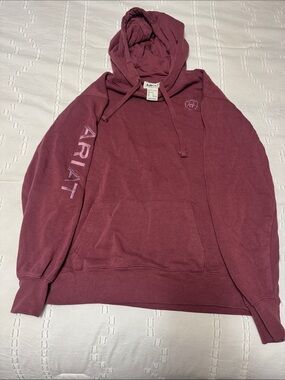 Ariat women’s size Small Burgundy Hoodie with Sleeve Logo